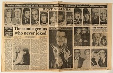 JULY 24, 1980 NEW YORK POST TRIBUTE: FILM COMIC LEGEND PETER SELLERS DEAD AT 54