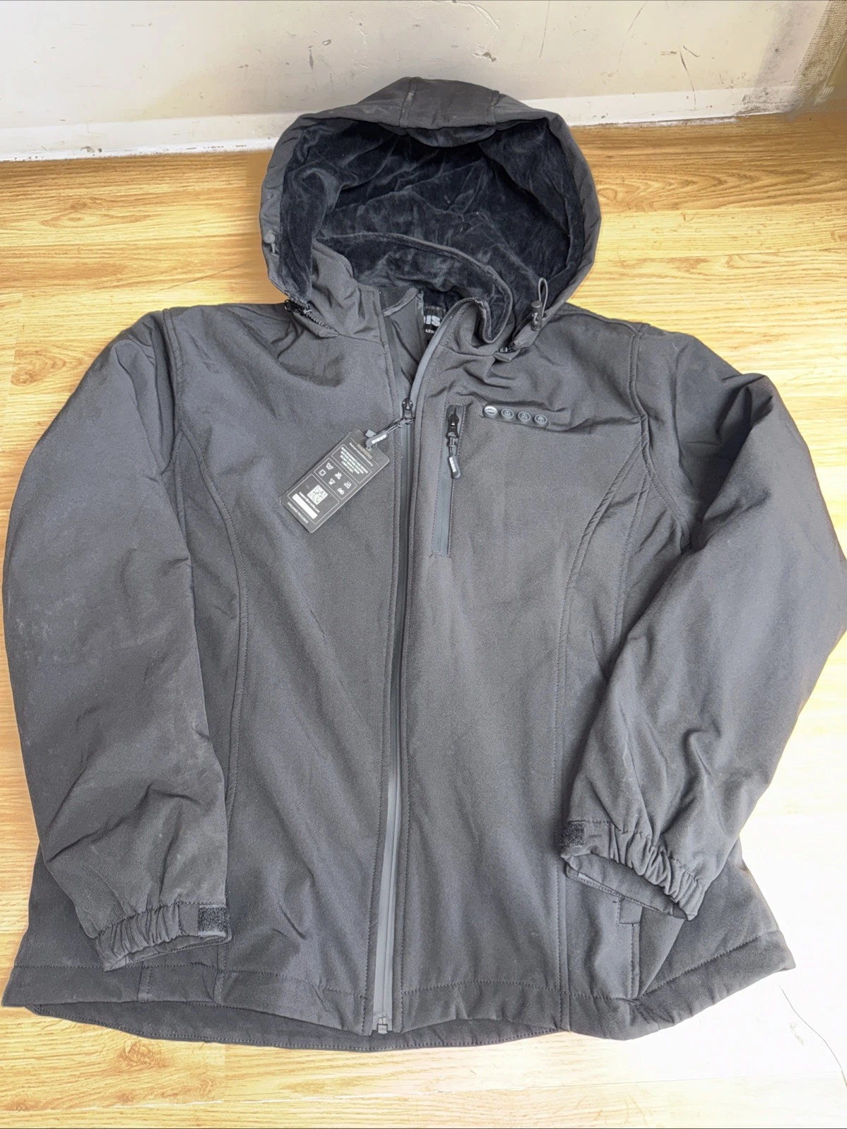 ARRIS Mens Heated Jacket Full Zip Hooded Lined W/ 7500MAH Battery Pack Black XL
Opens in a new windo