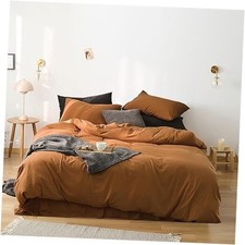 Pumpkin Comforter Rust Terracotta Bedding Set Cal California King 1-pumpkin