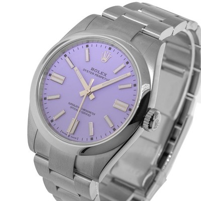 Rolex Oyster Perpetual 41mm Steel Lavender Dial with White Tag 134300
