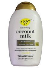 OGX Nourishing Coconut Milk Shampoo Hydrate & Restore Sulfate Free 13 fl oz 0.93 per gallon