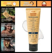 Mineral Sunscreen SPF 50 with Zinc Oxide  Tallow  Non-Greasy Face  Body  3 o