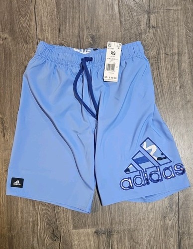 Adidas Mens Swimwear Trunks Bathing Suit Floral Blue New XS Hawaiian Surfer - Picture 1 of 5