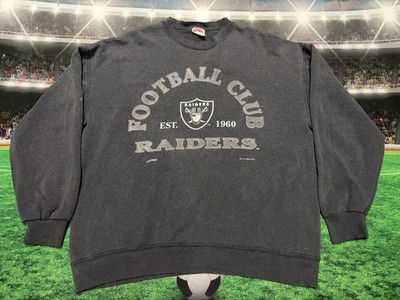 LA Raiders Nutmeg Sweatshirt Mens Large Black Crewneck Sz XL Preowned Black