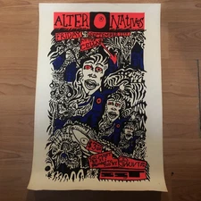 1987 ALTER NATIVES - RARE SILK SCREEN POSTER 9/11/1987 (SST).