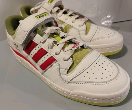 Adidas Dr. Seuss x Forum Low The Grinch - Cream White Size 10 - Picture 2 of 5