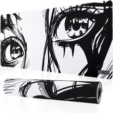 XL Anime Eyes Mouse Pad   Large Manga Girl Desk Mat 31.5x11.8   Non-Slip, Water-