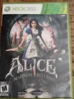 Alice Madness Returns Xbox 360 2011 Game Used Condition No Manual