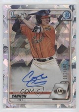 2020 Bowman Chrome Prospects Atomic Refractor 87/100 Connor Cannon Auto 0i6p