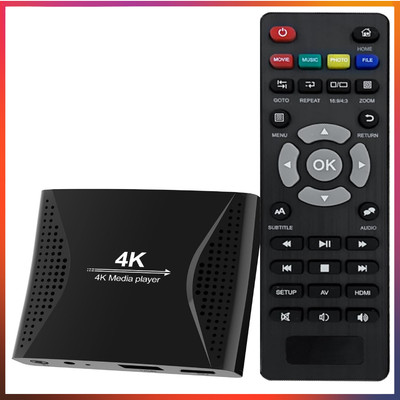 ZUMKUNM 4K Media Player USB MicroSD 4K HD AV Digital Signage