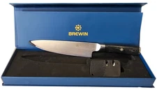 Brewin Kitchen Chef Knife with Sharpener Razor Sharp 8 Inch in Original Box