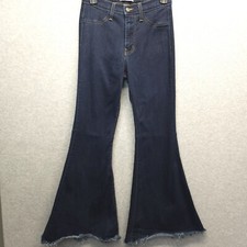 Judy Blue High Rise Waist Super Flare Jeans Womens 27 Dark Wash Blue Denim 8396