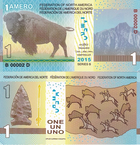 FEDERACIÓN DE AMÉRICA DEL NORTE 1 AMERO 2015 POLÍMERO AUnc
