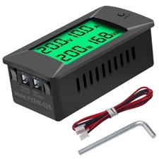 DC 0-300V 300A LCD Digital Voltmeter Ammeter Voltage Amp Power Kwh Panel Meter