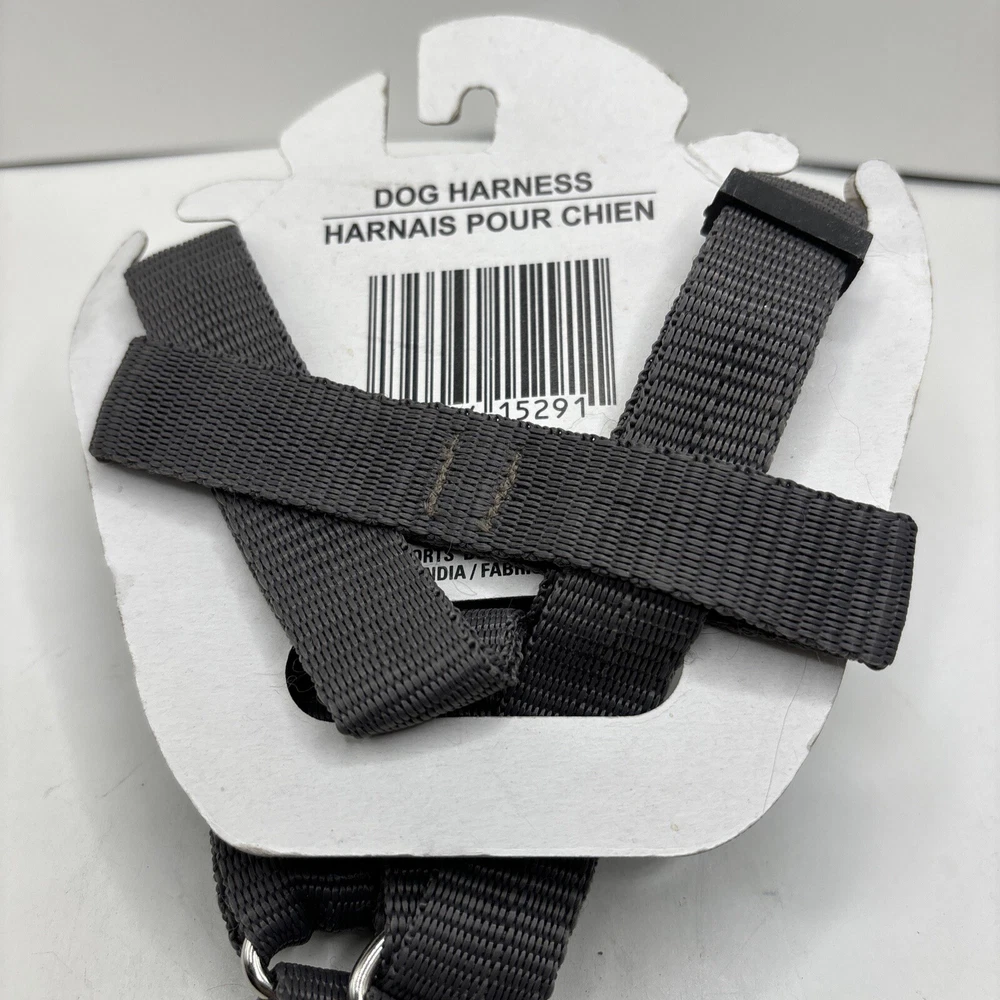 Dog Harness Size M Medium Plain Dark Gray GKC Adjustable Dogs Chest 18-24 In.