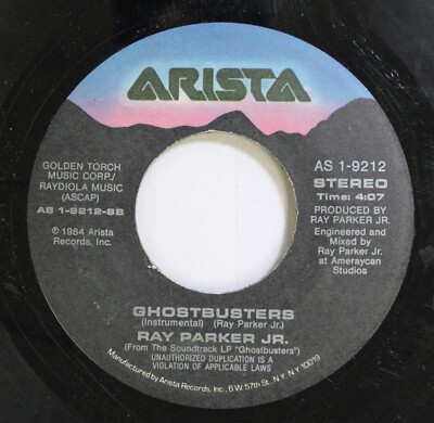 Halloween Soundtrack 45 Ray Parker Jr. - Ghostbusters / Ghostbusters Auf Arista