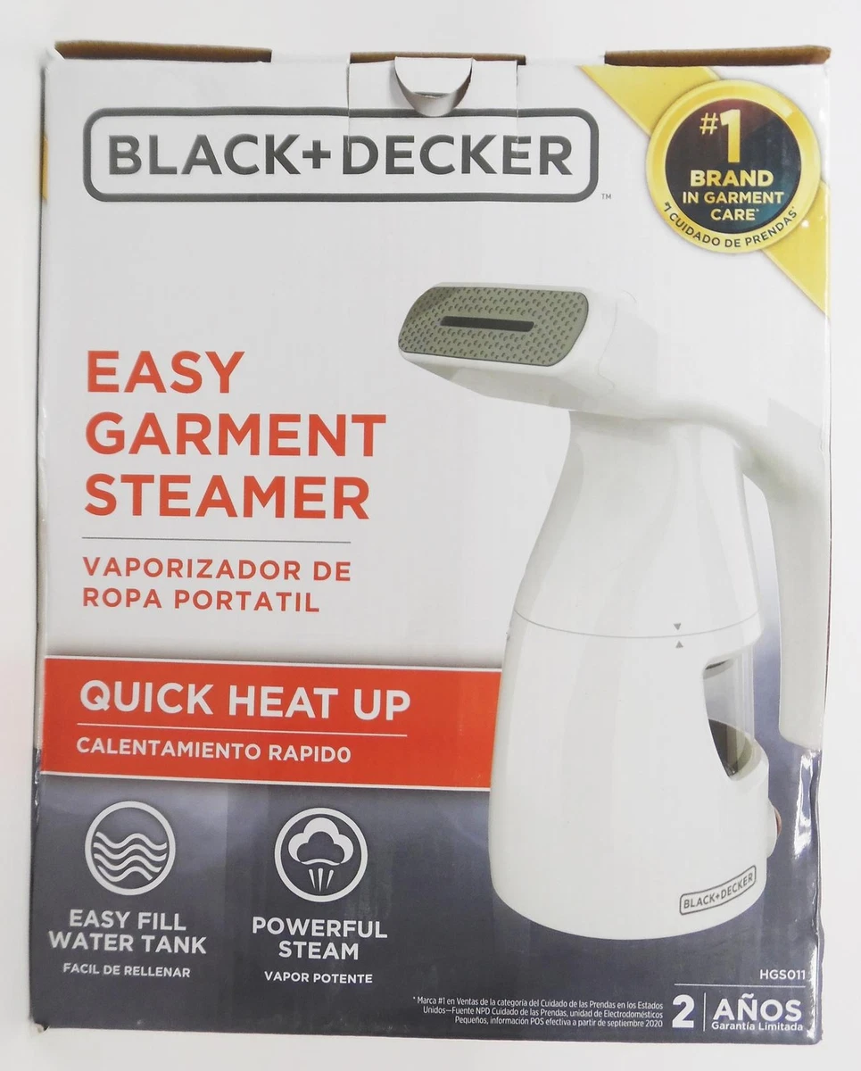 BLACK DECKER Easy Garment Steamer Quick Heat Up Handheld Hot Water