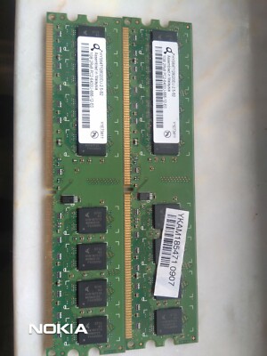 RAM 2x1GB Qimonda HYS64T128020EU-2.5-B2 2Rx8 PC2-6400U-666-12-EO