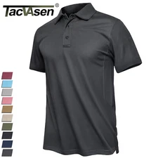 Men's Polo Shirts Short Sleeve Quick Dry Casual Outdoor Golf Sport Team Work Tee