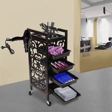 Salon Rolling Storage Trolley, Beauty Barber Cart, Barber Organizer Rolling Cart