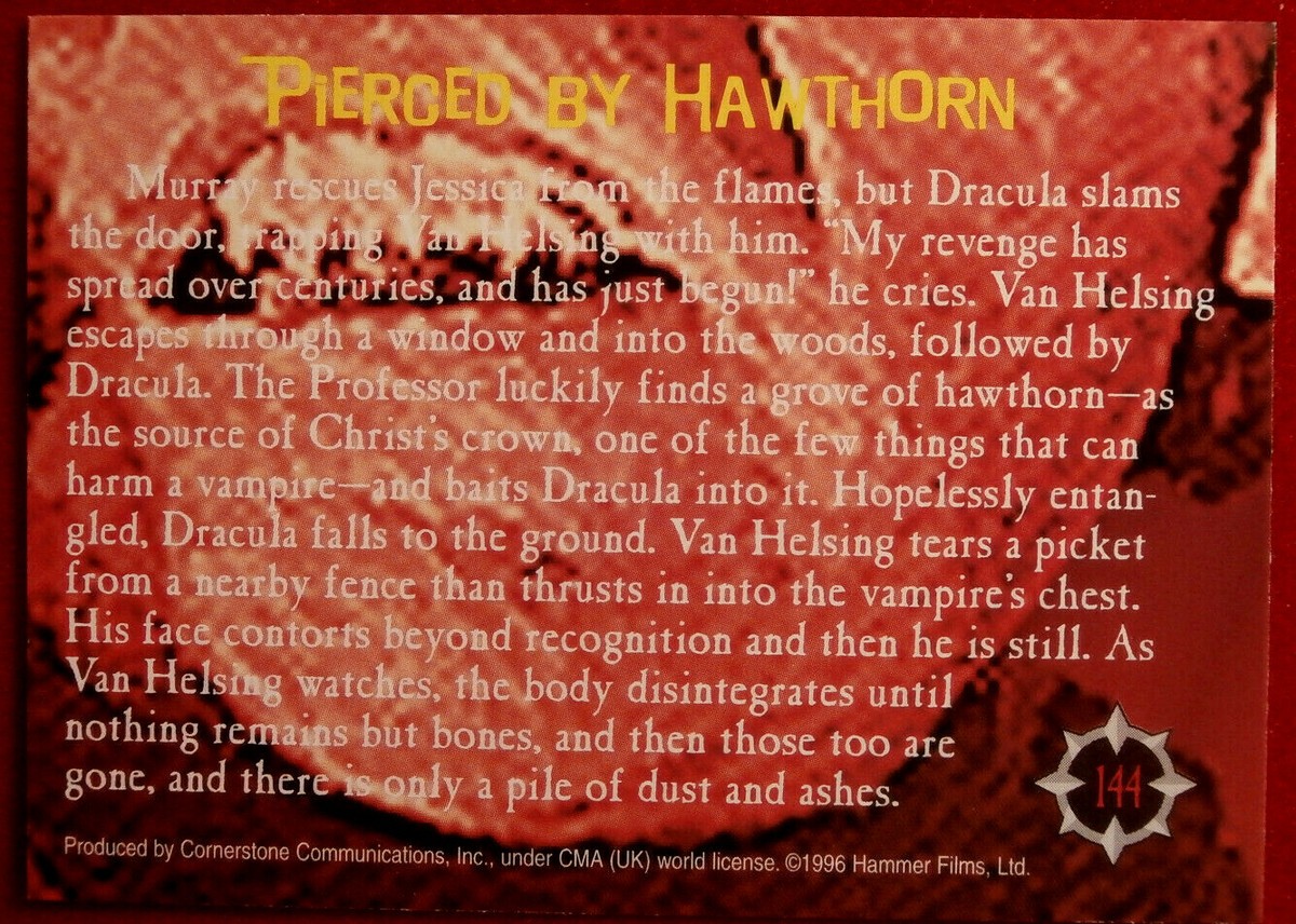 HAMMER HORROR Series Card #144 Satanic Rites Dracula