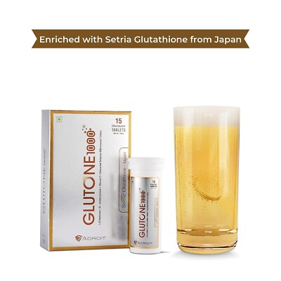 Glutone 1000   Setria L-Glutathione Effervescent 15 Tablets   LONG EXPIRY