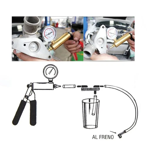 Hand Held Vacuum Pressure Pump Tester Set Brake Fluid Bleeder Bleeding Kit + Box - Picture 21 of 23