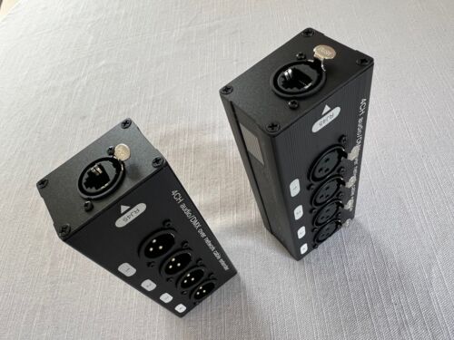 Ethercon RJ45 CAT5 to 4 Channel 3Pin XLR Audio/DMX over Network Cable Extender - Picture 6 of 9
