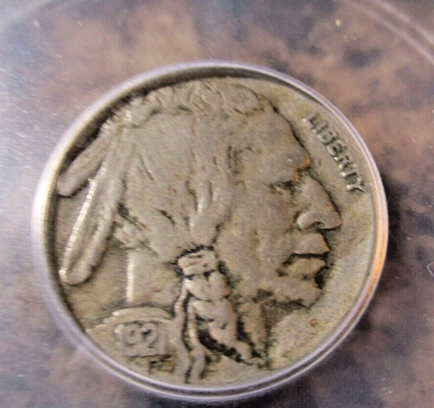 1921-S BUFFALO NICKEL ICG F12 RARE 2 FEATHER    2001 - Image 3 of 3