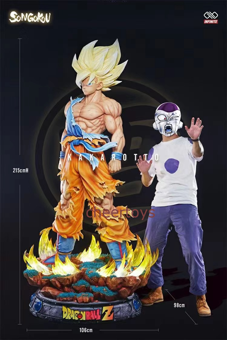 Infinite Studio DragonBall DBZ 1/1 Life Size Son Goku Resin LED Statue Model