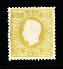 [PORTUGAL] 1866 King Luiz: 20r SC 19 (bister) HR