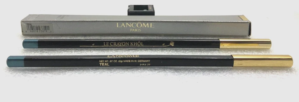 (2) Delineador de ojos LANCOME LE CRAYON KHOL - VERDE AZULADO + Sacapuntas **RARO - SE VENDE COMO ESTÁ Foto 3 de 4