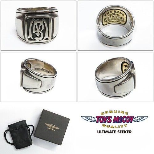 THE KING OF COOL Steve Mcqueen SILVER 925 RING Size 60 US 9 New With Box Japan - Picture 20 of 24