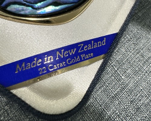 Ariki Gold Tone Necklace - Paua Shell New Zealand - Fine Jewellery Boxed - Picture 4 of 5