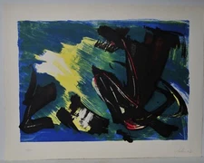 Gérard Schneider/Autographed/150 Copies/Color Lithograph