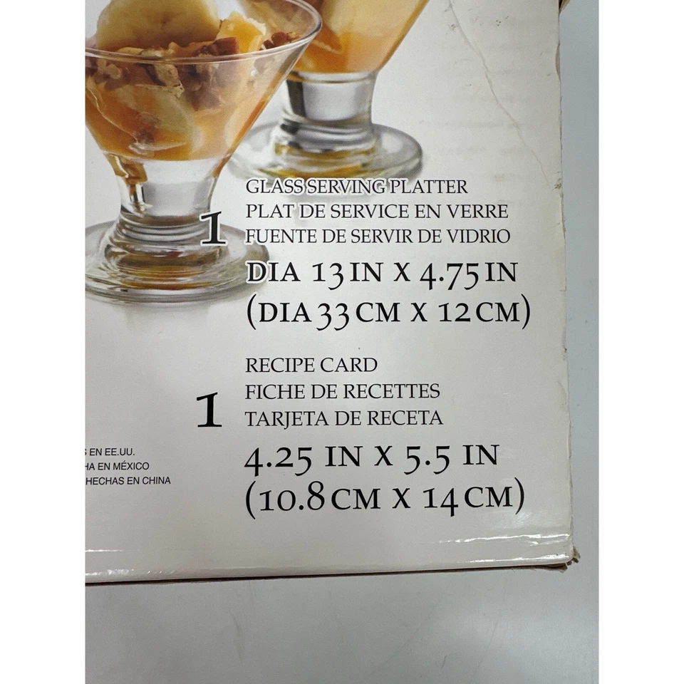 Libbey Just Desserts Glass Dishes Set Of Clear Plates And Small Containers - Image 2 of 3