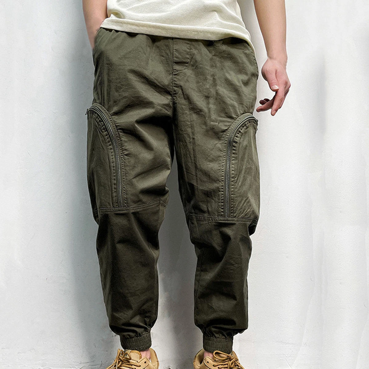 Stretch waist hot sale cargo pants