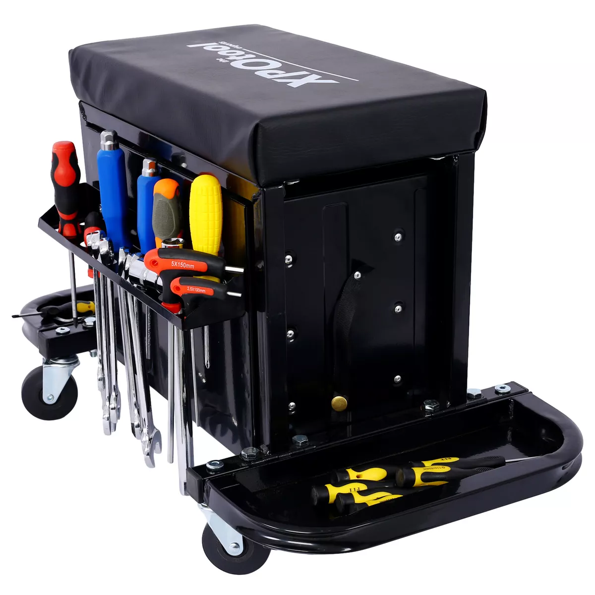 Garage glider rolling tool chest seat deals