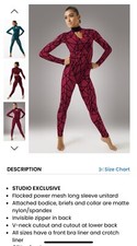 Weissman Dance Costume unitard jumpsuit Red mesh Game Of Survival SM11164 SA