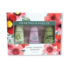 CRABTREE EVELYN Hand Therapy Set Avocado Olive Oil Basil Evelyn Rose Lily0.9ozNB