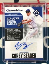Corey Seager 2017 Panini Chronicles Autograph Blue #CACS /5 SSP Dodgers Parallel