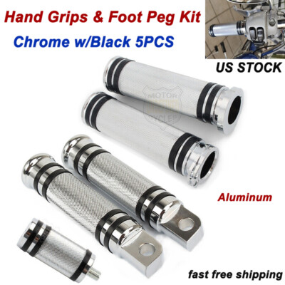 Knurl Hand Grips Foot Peg Shifter Peg For Sportster Touring Softail Fatboy Dyna