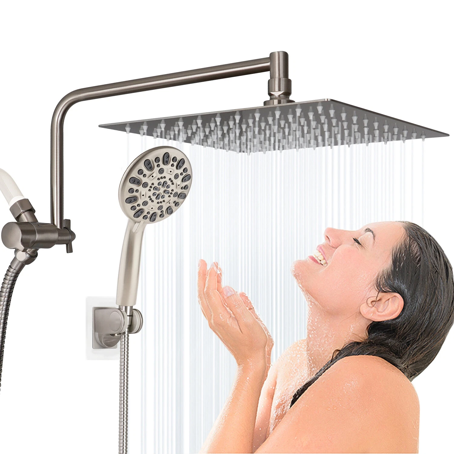 Shower Faucet Set w/Handheld Kit Rainfall Shower Head Combo System Wall Mounted
Opens in a new windo