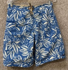 Patagonia Shorts Mens Sz 30 Wavefarer Board Swim Trunks Beach Floral Blue 86630