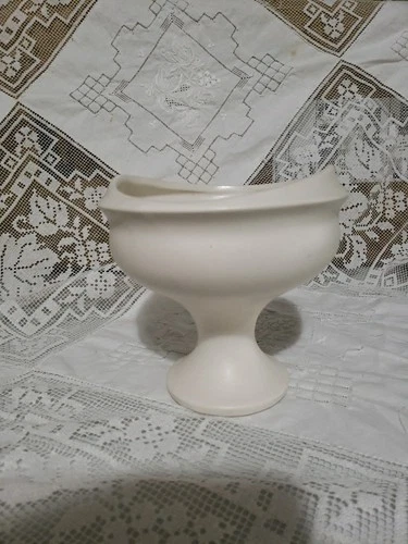 Floraline McCoy White Pottery Pedestal