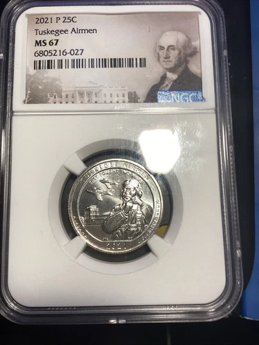 2021 P 25c Tuskegee Airmen NGC MS67