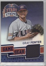 2015 Panini Stars and Stripes Game Gear Longevity Sapphire /25 Gray Fenter 0b2