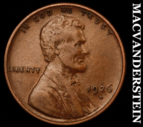 1926-D Lincoln Wheat Cent - Scarce  Extra Fine  Semi-key  Better Date  #i1497