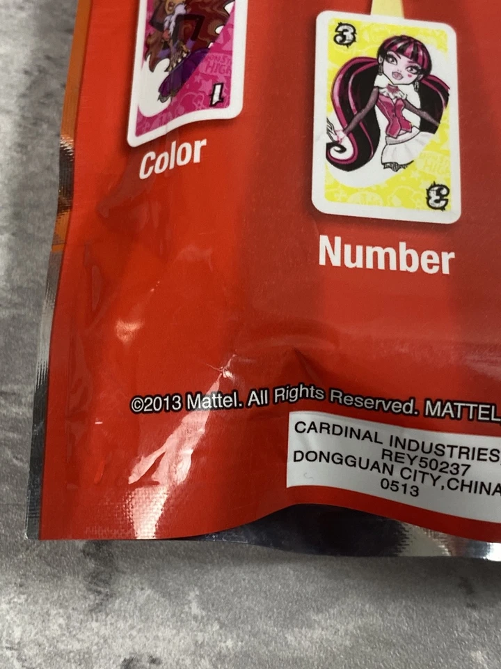 Monster High Uno Card game Puzzle On The Go Travel Lot New Old Stock Sealed 2012 - Image 3 of 4