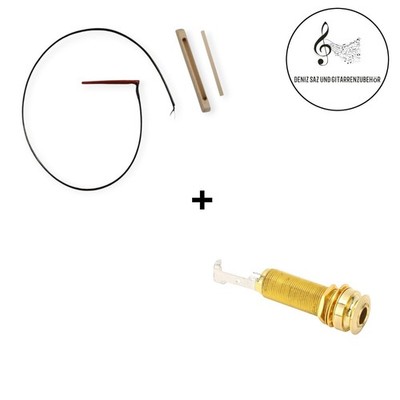 Klinkenbuchse 6,3 mm Endpin + Tonabnehmer Steg Saz Baglama Divan Instrument